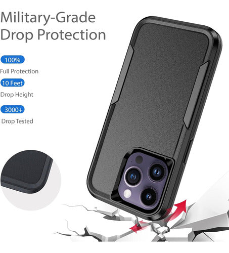Funda Para iPhone 13 Uso Rudo Borde Reforzado Extrem Antishock Negro