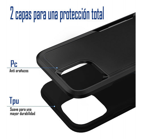 Funda Para iPhone 13 Uso Rudo Borde Reforzado Extrem Antishock Negro