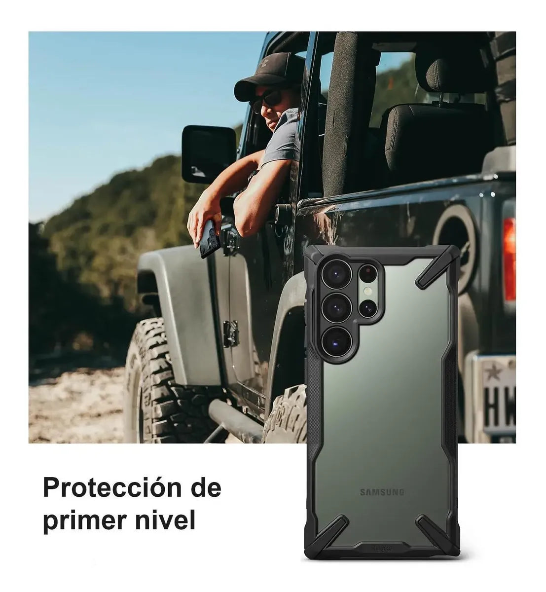 Funda Para Galaxy S23 Ultra Fusion X Antideslizante Rígido Borde Antichoque Negro