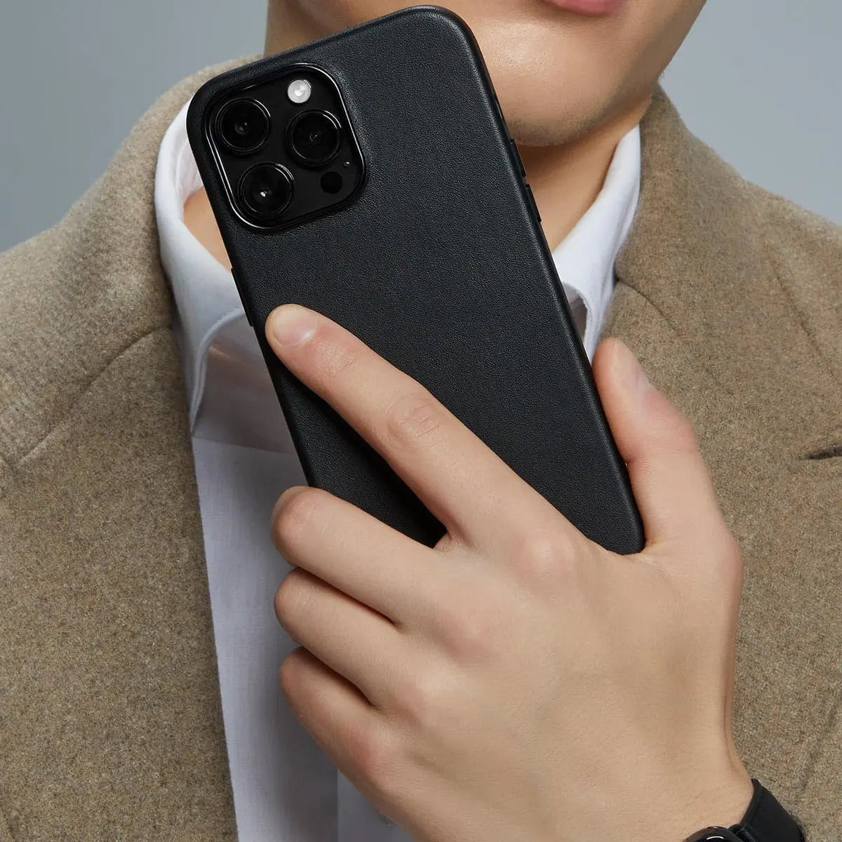 Funda Para iPhone 14 Pro Max Piel Premium Negro