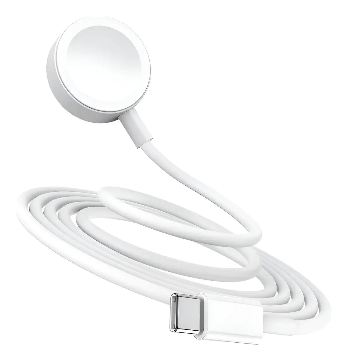 Cargador Para Apple Watch Magnético Cable Usb C Carga Iwatch Color Blanco