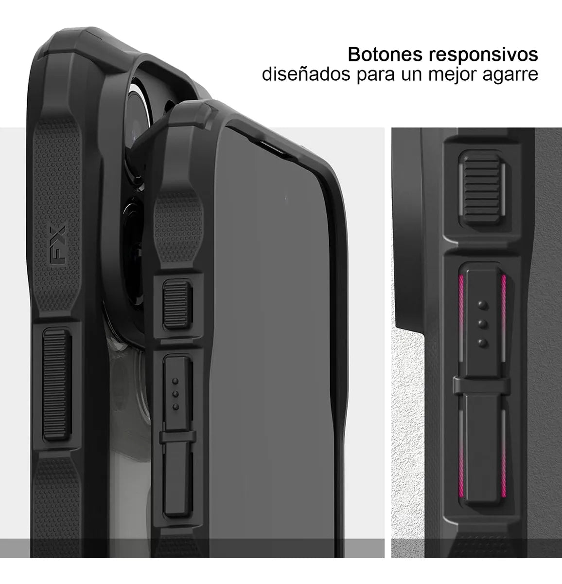 Funda Para iPhone 15 Pro Max Ringke Fusion X Antideslizante Rígido Antichoque Negro
