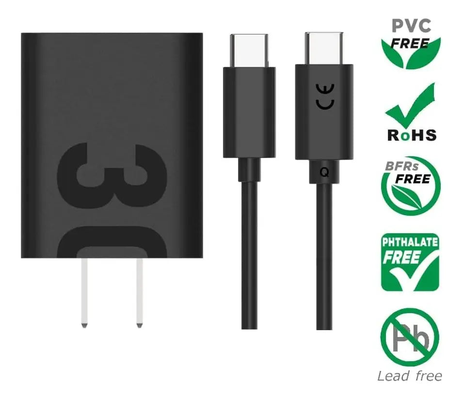 Cargador Motorola 30w Con Cable USB-C