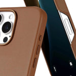 Funda Para iPhone 13 Piel Magnetica Café