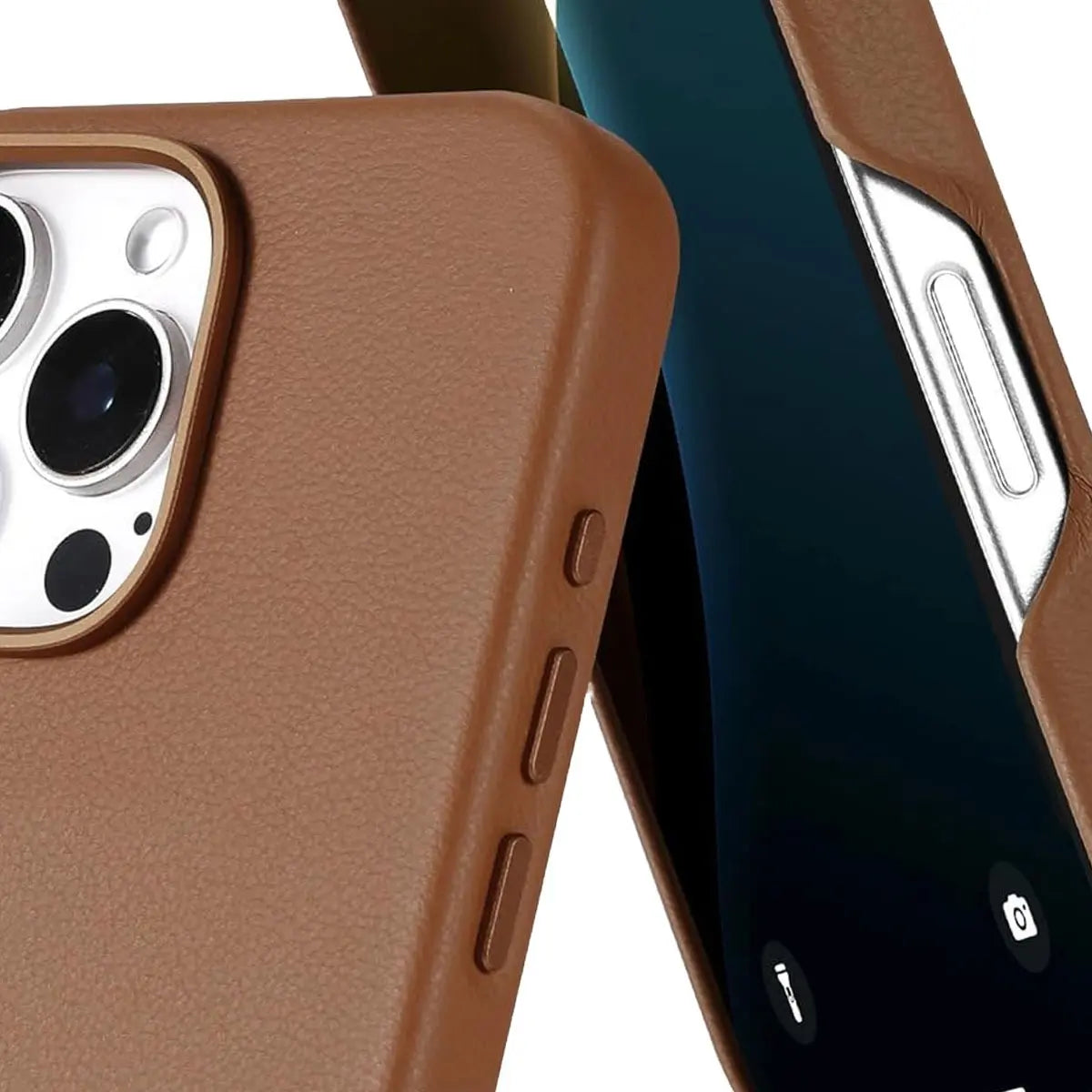 Funda Para iPhone 13 Piel Magnetica Café