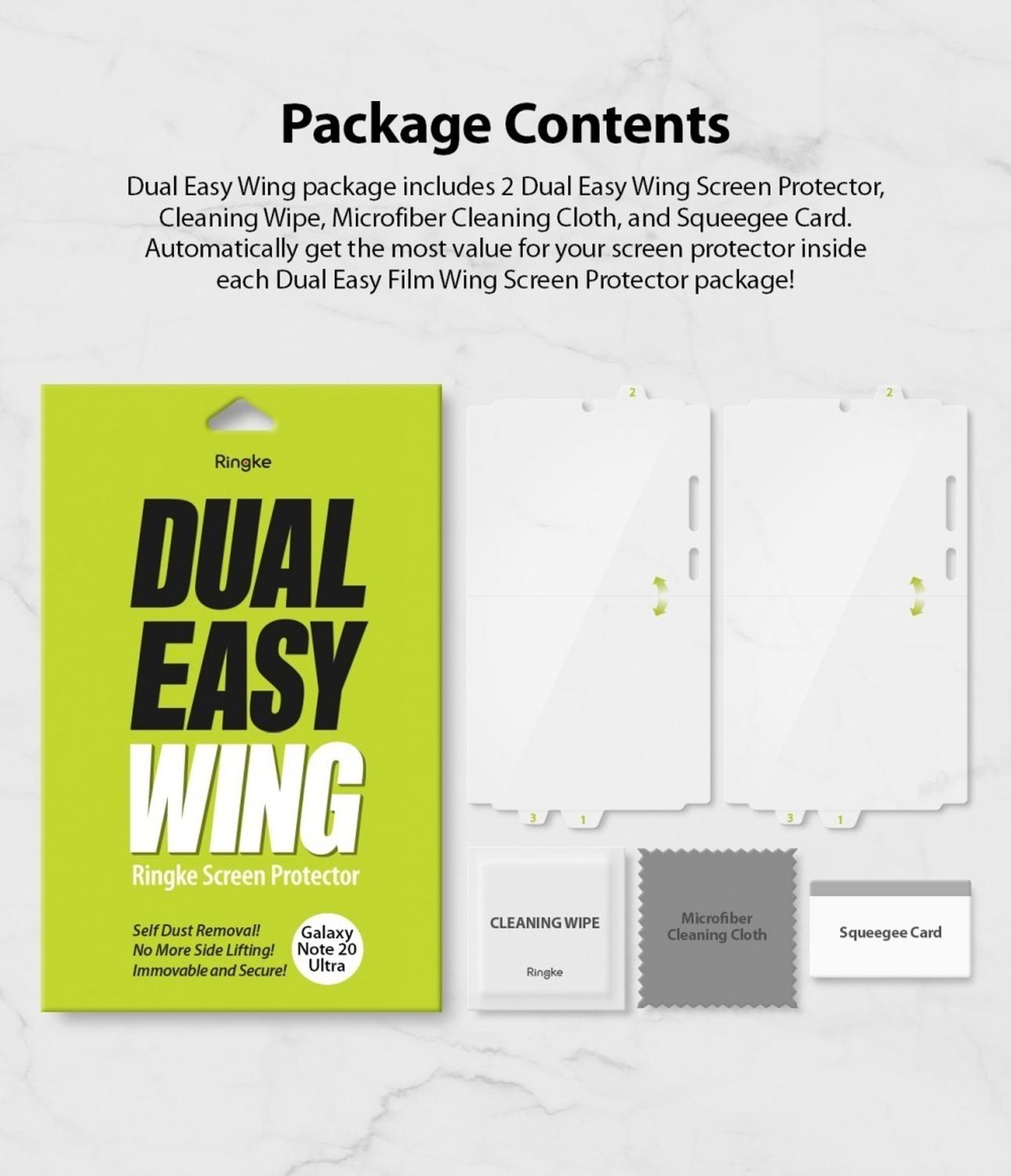 Mica Note 20 (normal) Dual Easy Wing Ringke Mica 2 Pack
