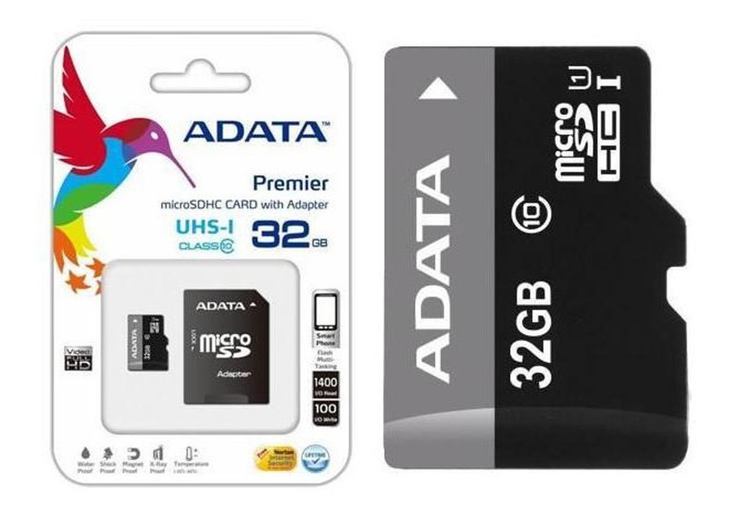 Memoria 32gb Micro Sd Adata Uhs Class10 + Adaptador Sd Orig