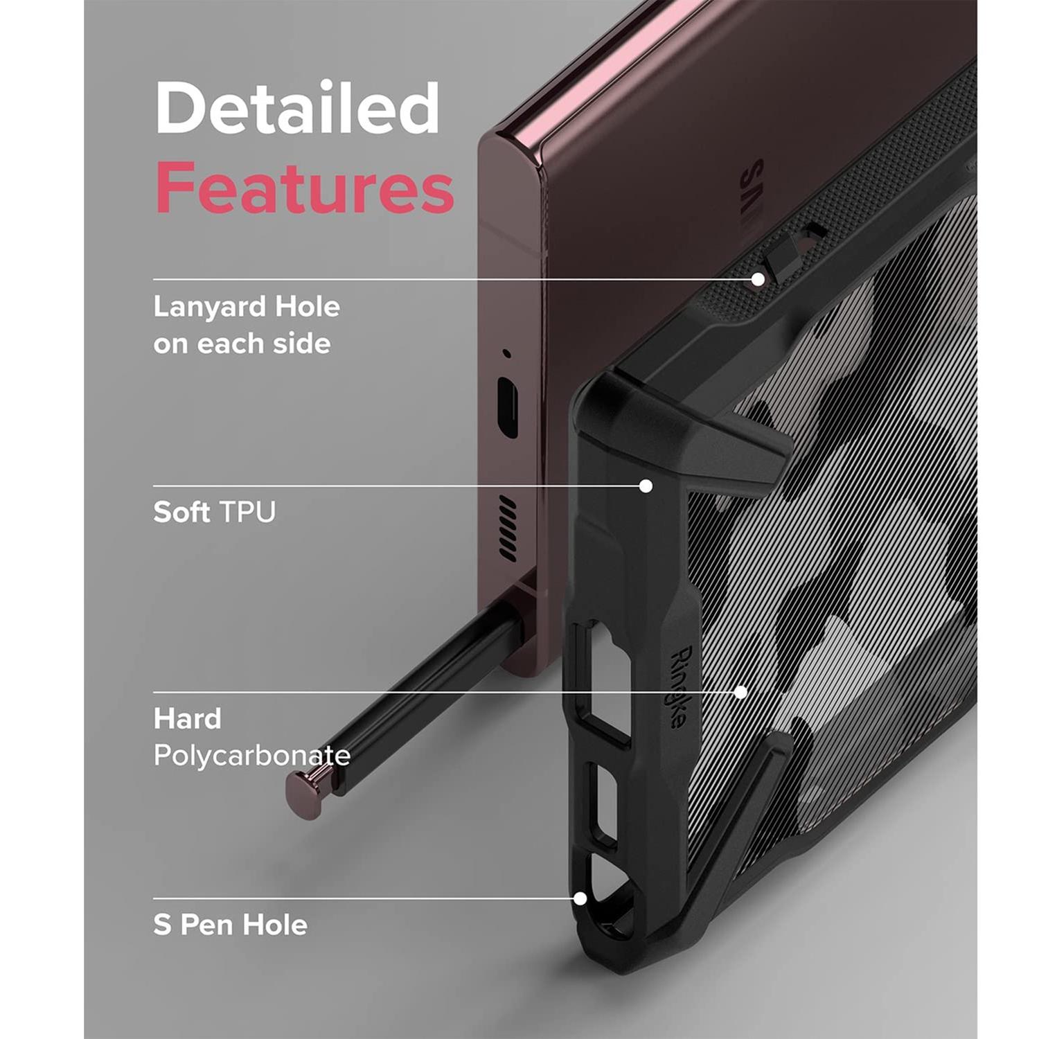 Funda Para Galaxy S22 Ultra Fusion X Ringke Grado Militar TPU