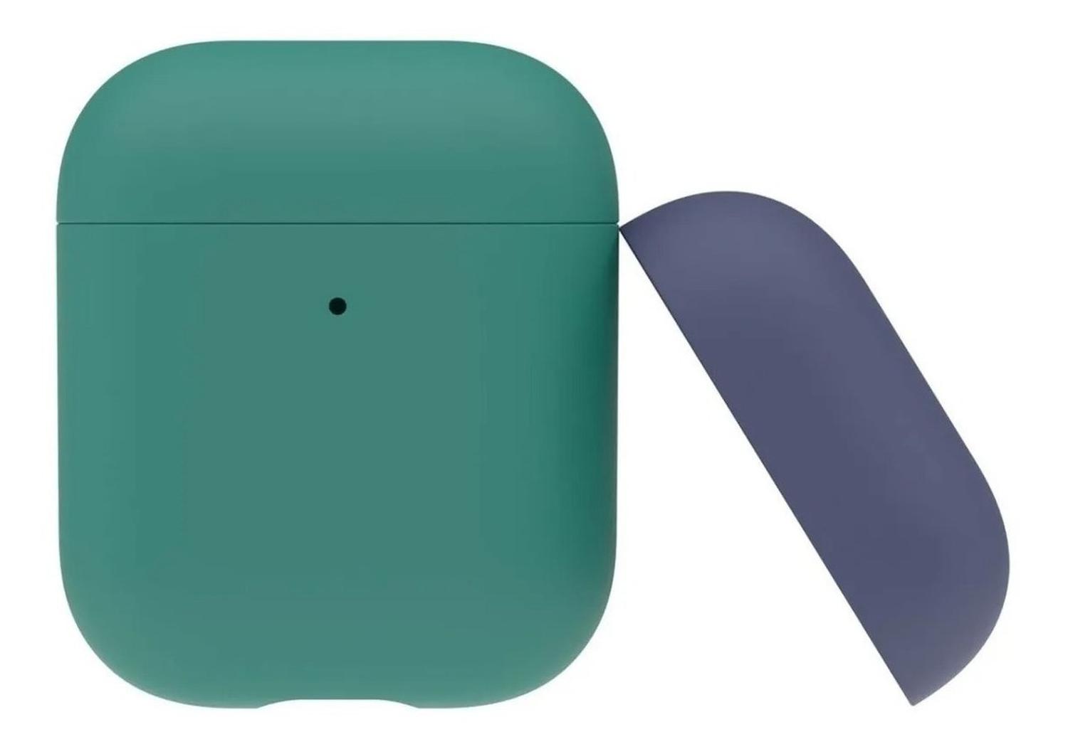 Funda Para AirPods Silicon Dual Cap Tapa Intercambiable