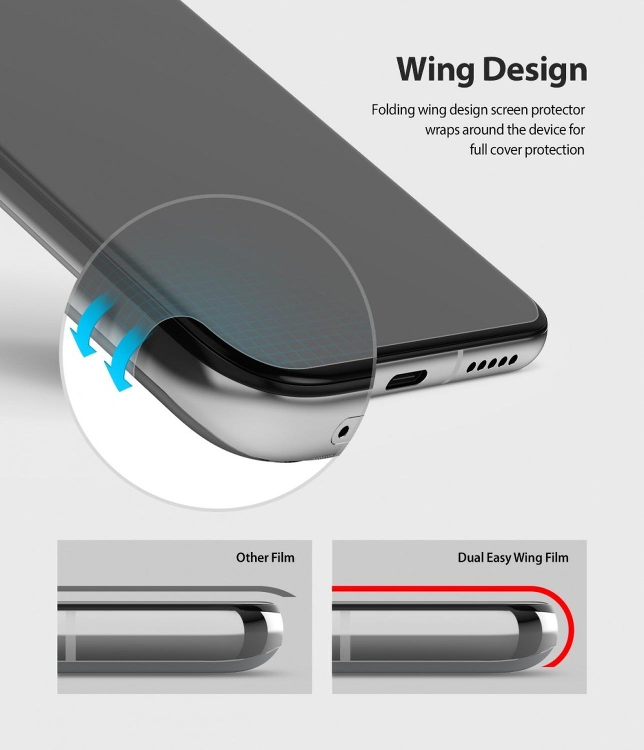 Mica Para P40 Huawei Plástica Dual Easy Wing 2pzs